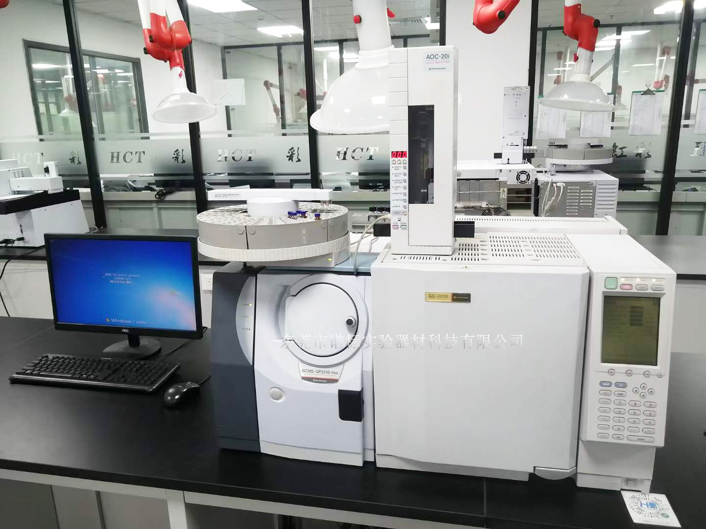 岛津气质联用仪GCMS QP2010PLUS和气相色谱仪GC2010+FID+ECD在深圳某大型检测顺利安装、调试