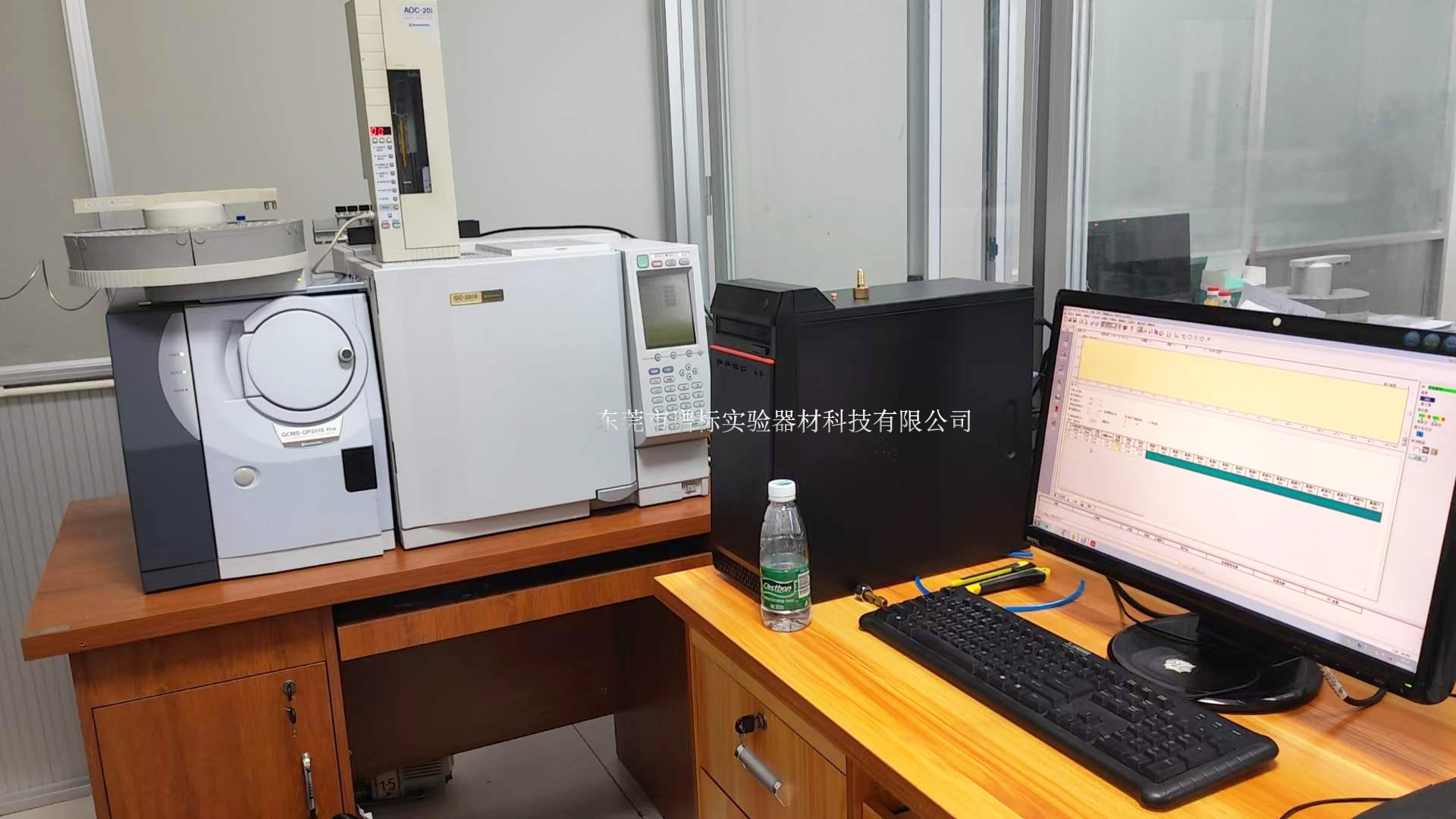 安捷伦气质联用仪GCMS，QP2010PLUS+塔盘及其他前处理设备在广州安装调试完毕
