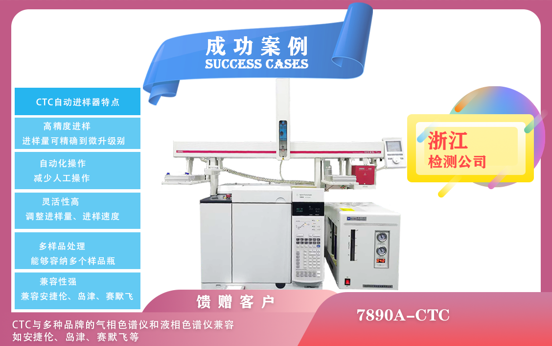 25年03月13日安捷伦气相色谱7890A-CTC自动进样器在浙江实现自动化的进样操作