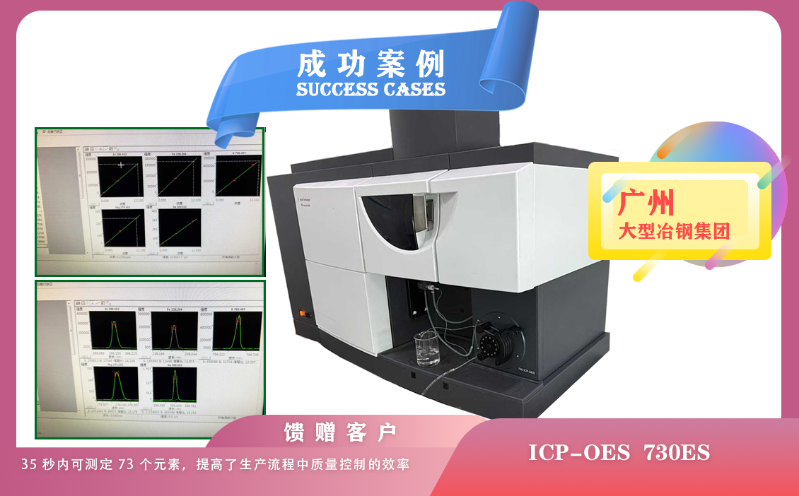 25年06月18日广州大型冶钢集团使用安捷伦ICP 730ES，35 秒内可测定 73 个元素